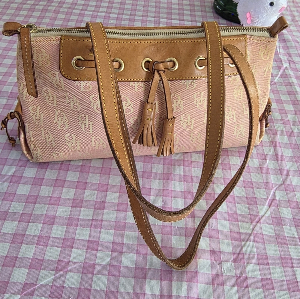Dooney & Bourke Signature Canvas, Leather Details, Vintage - Picture 8 of 15